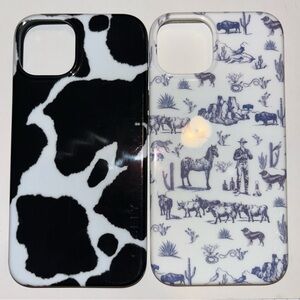 Casely Iphone 13 cases- MAGSAFE Cow print and “Wild West Adventure” bundle